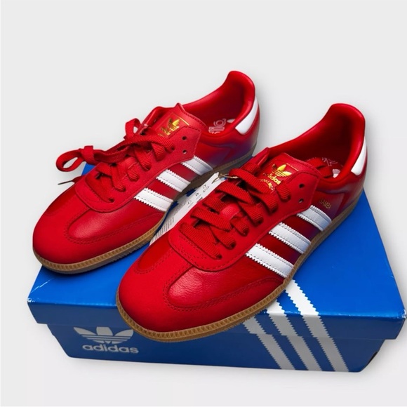 adidas Originals Shoes - NEW Adidas Originals Samba OG Scarlet White IE6524  Women Size US6 UK4.5 Red